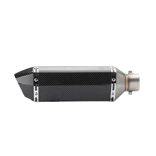 Глушник мото прямоточний 38/51 мм Akrapovic Carbon 370х105 мм