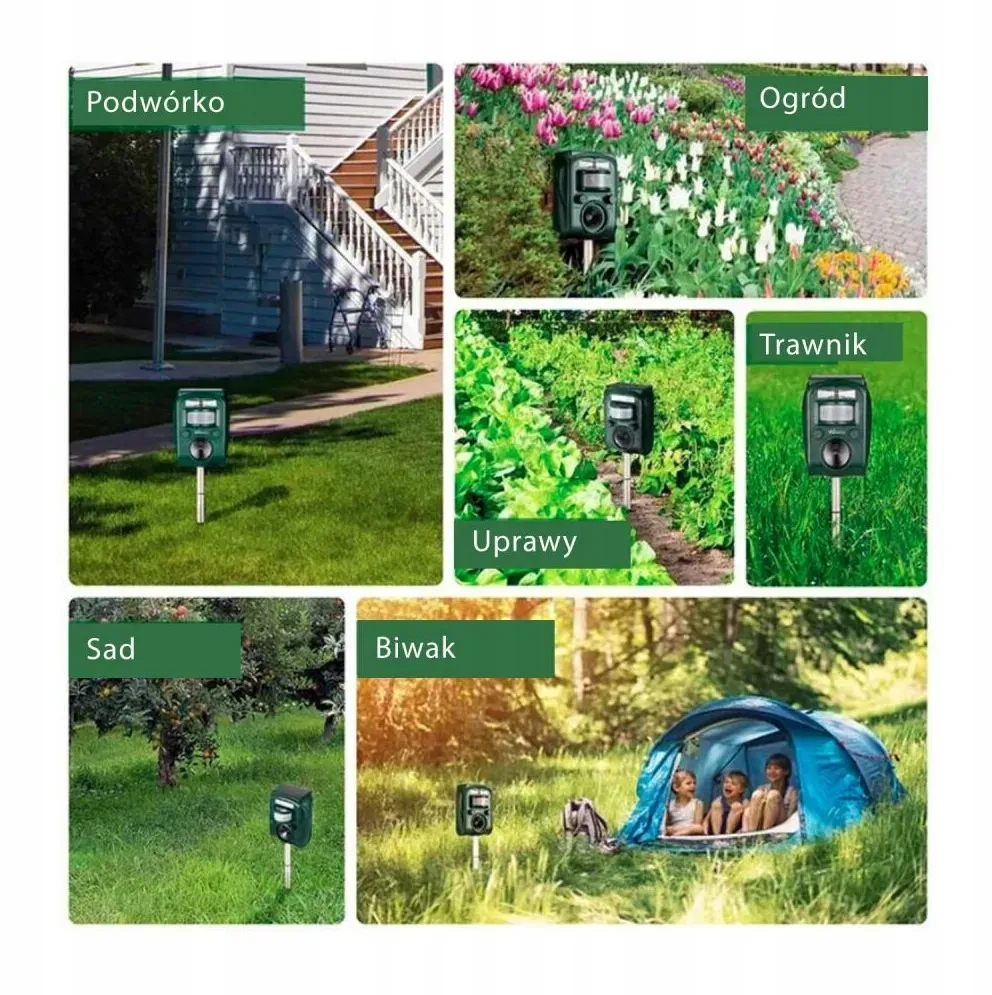 Відлякувач тварин ультразвуковий Bass Polska BH 60110 з інфрачервоним датчиком Зелений - фото 9 Відлякувач тварин ультразвуковий Bass Polska BH 60110 з інфрачервоним датчиком Зелений - фото 9