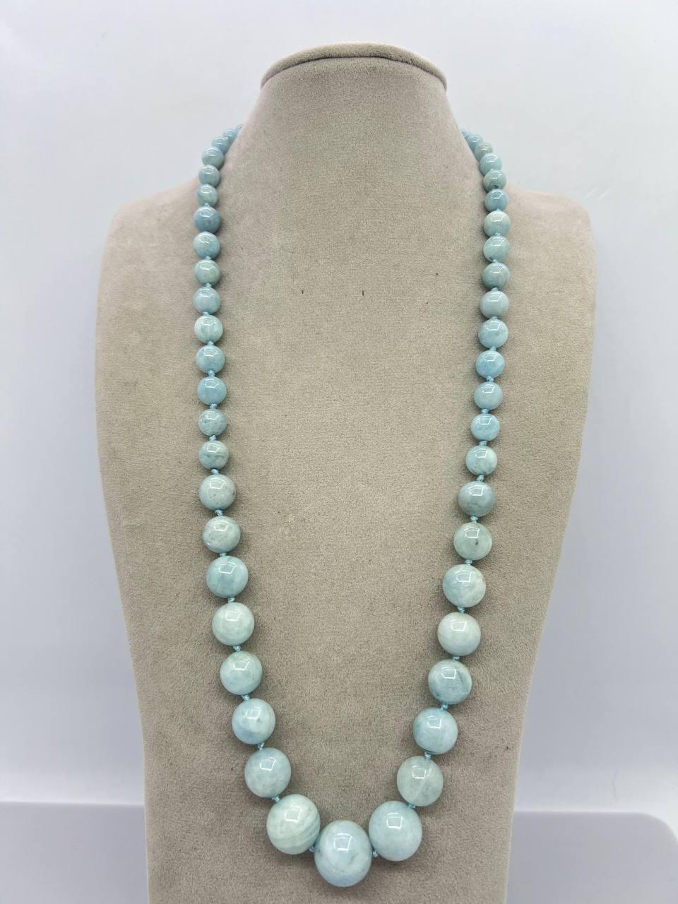 Намисто аквамарин 54 см Блакитний (11143)