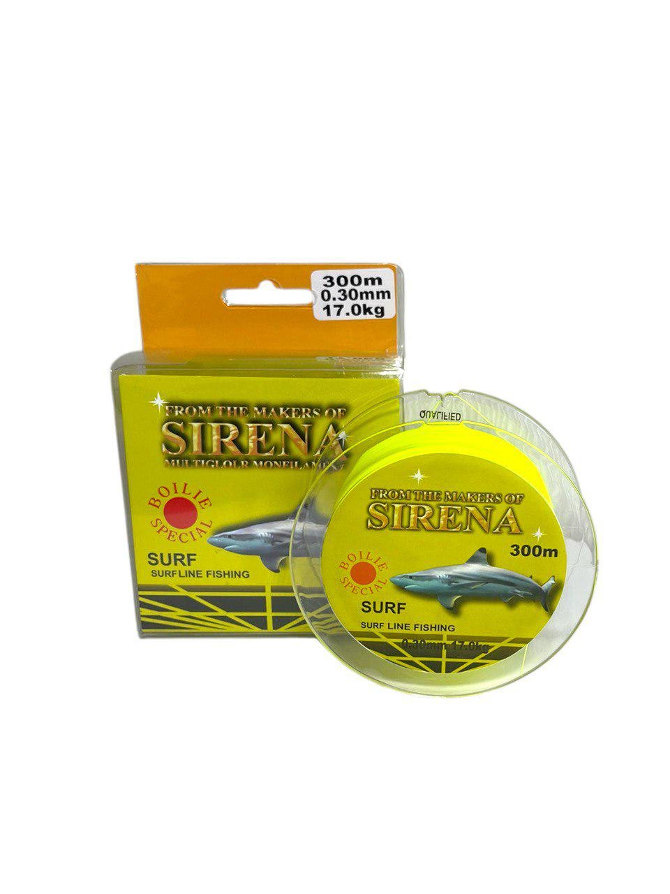 Волосінь SIRENA SURF надміцна 0,30 мм 17 кг 300 м Жовтий флуоресцентний (24811015)