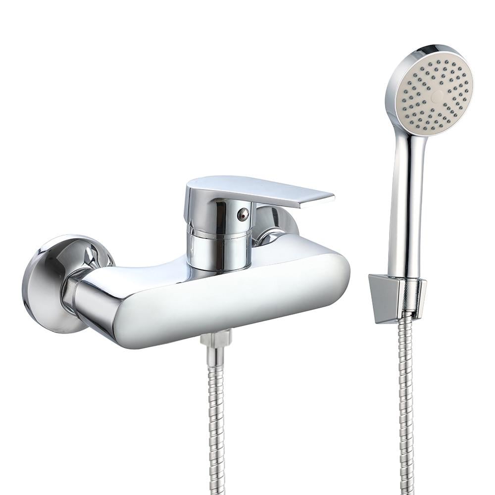 Змішувач для душу Wezer VRL512-10 настінний одноважільний з душовим набором Хром