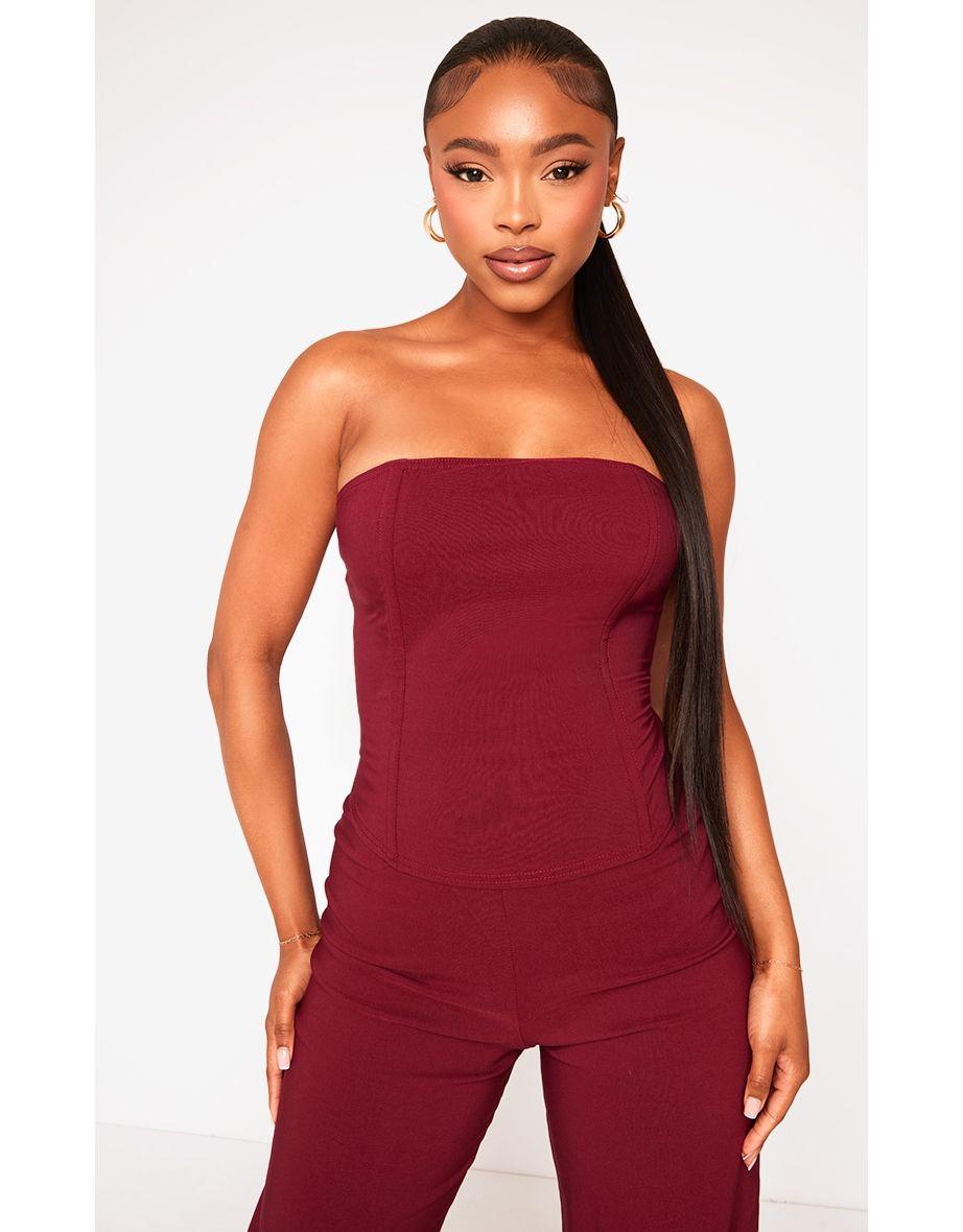 Топ Pretty Little Thing CNH3130 р. 40 Бордовий