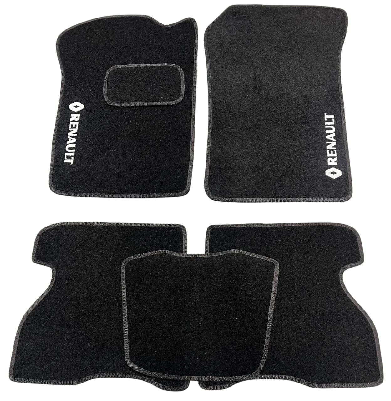 Килимки в салон ворсові для Renault Kangoo 1998-2008 5 шт. Чорний (27326735)