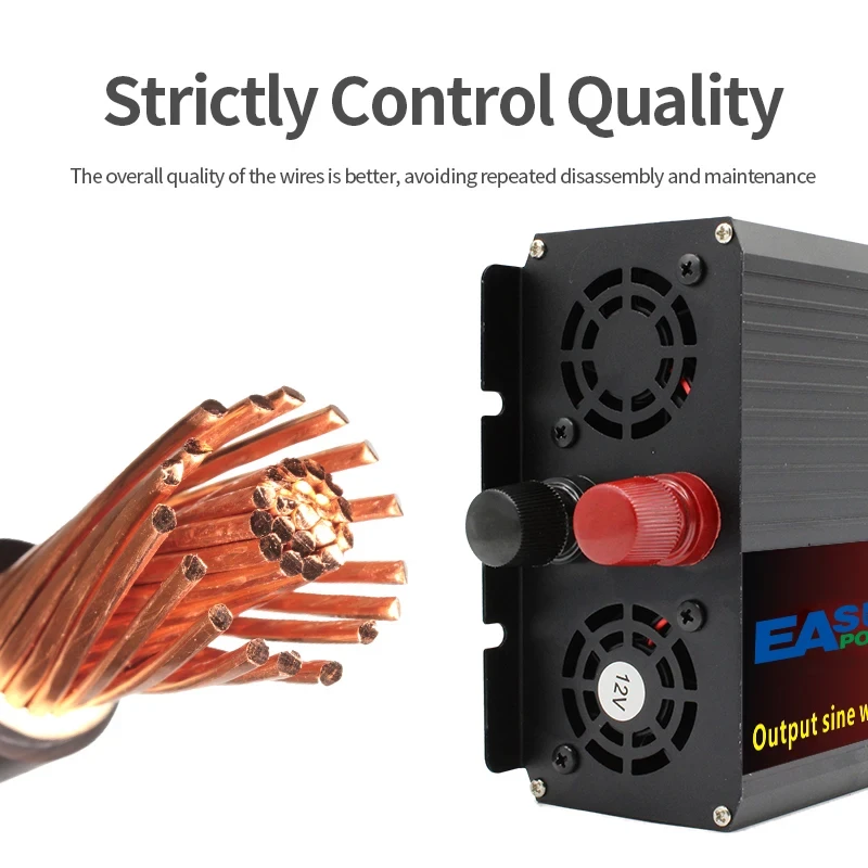 Інвертор перетворювач напруги 12 в 220В 5000 Вт чиста синусоїда два індикатори - фото 7 Інвертор перетворювач напруги 12 в 220В 5000 Вт чиста синусоїда два індикатори - фото 7