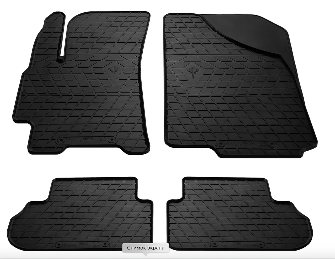 Коврики резиновые Stingray для Daewoo Lanos 97- 4 шт. (1005014)