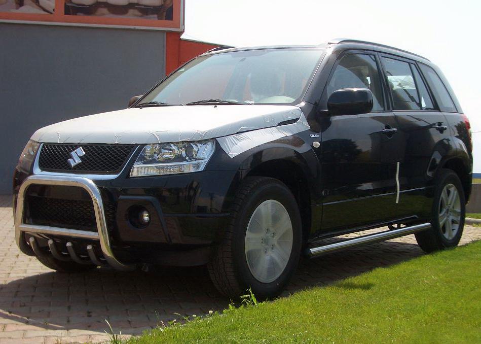 Кенгурятник QT006 CAN для Suzuki Grand Vitara 2005-2017 гг. нержавеющая сталь Хром