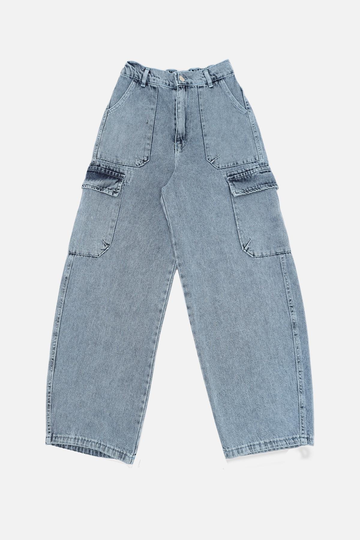 Джинси для дівчинки Baggy ЦБ-00269175 158 см Блакитний (SKT001042638) Джинси для дівчинки Baggy ЦБ-00269175 158 см Блакитний (SKT001042638)