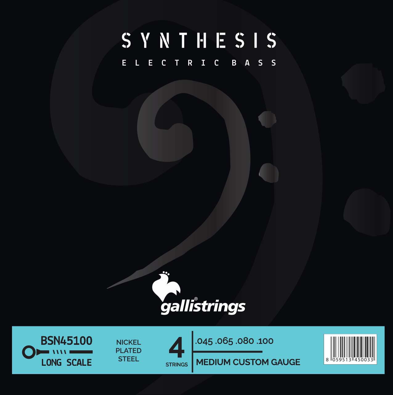 Струны для бас-гитары Gallistrings BSN45100.054-.100/Synthesis/MEDIUM CUSTOM/Nickel (25491741)