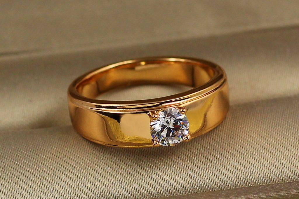 Кольцо Xuping Jewelry Обручение р. 17 Золотистый (2175009730)