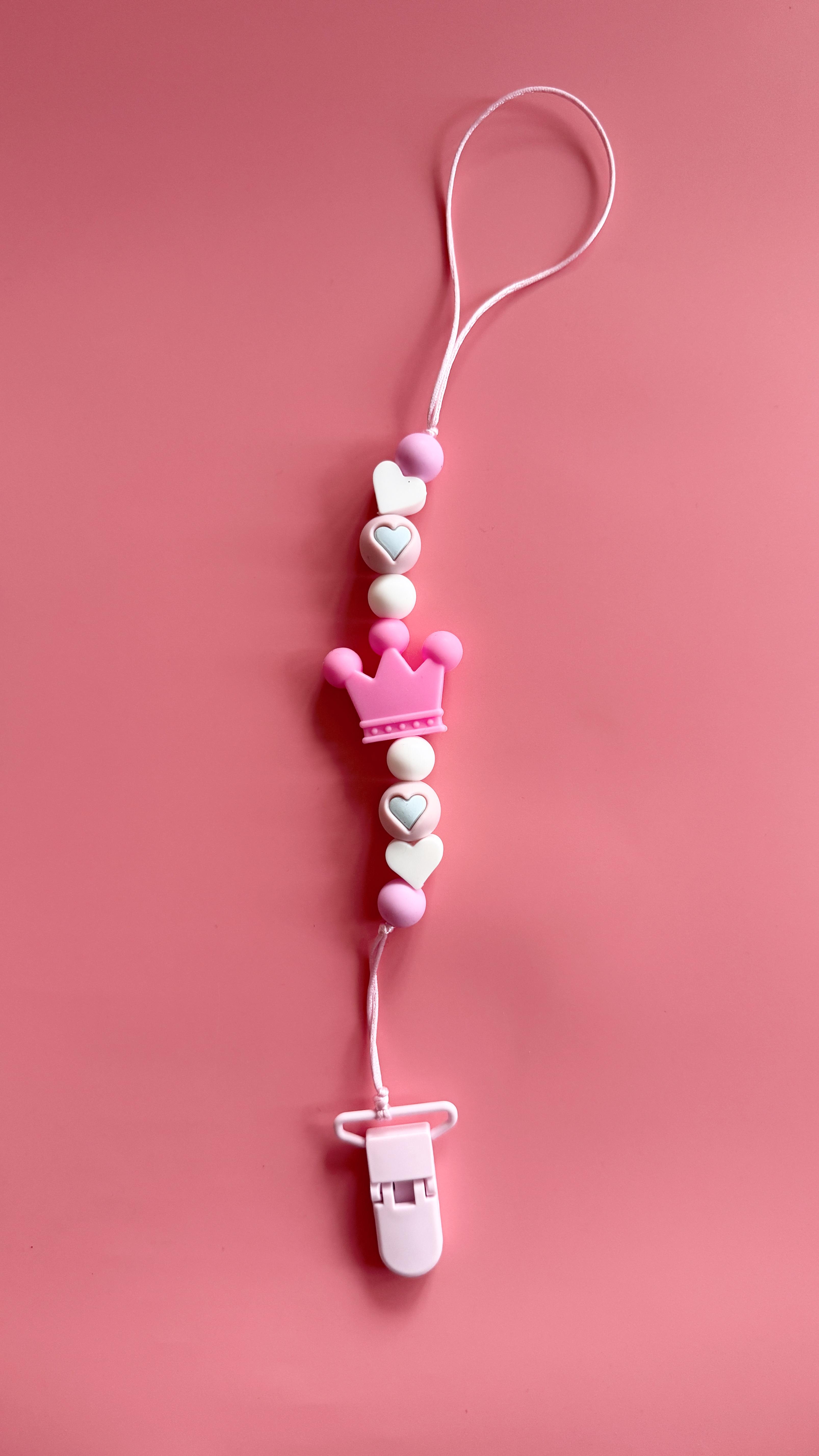 Держатель для пустышки Mommy Bag Корона Розово-молочный (143988)