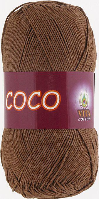 Пряжа Vita Cotton Coco 4306 коричневий (3383)