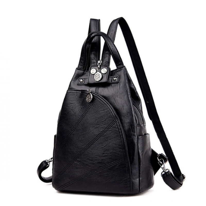 Рюкзак для міста стильний 30х27х12 см Чорний (604) - фото 2 Рюкзак для міста стильний 30х27х12 см Чорний (604) - фото 2