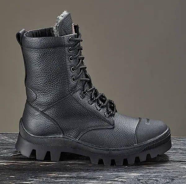 Берці шкіряні зимові KIBORG BLACK на натуральному хутрі р. 46 Чорний (s154917) - фото 3 Берці шкіряні зимові KIBORG BLACK на натуральному хутрі р. 46 Чорний (s154917) - фото 3