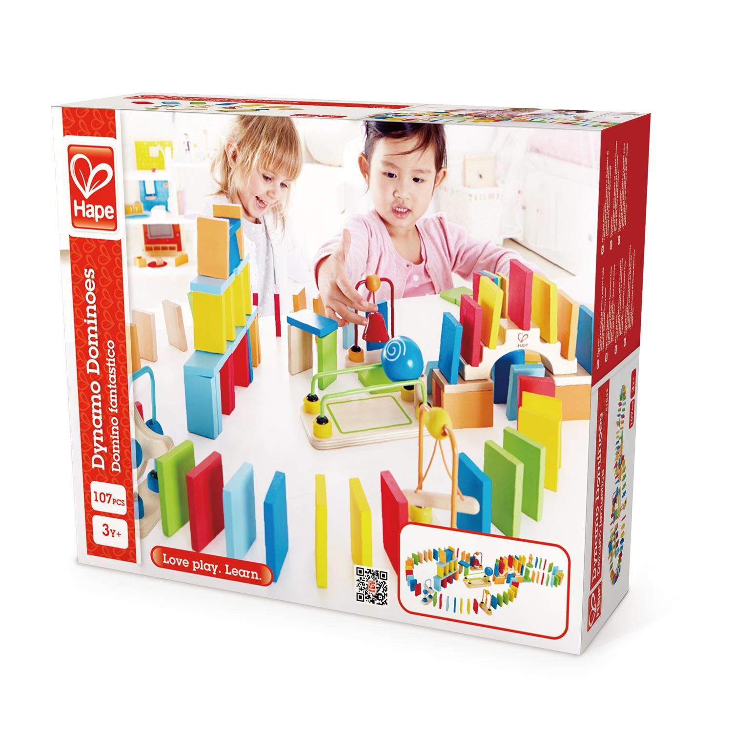 Конструктор динамічний Hape Ефект доміно 107 елементів (E1042) - фото 2