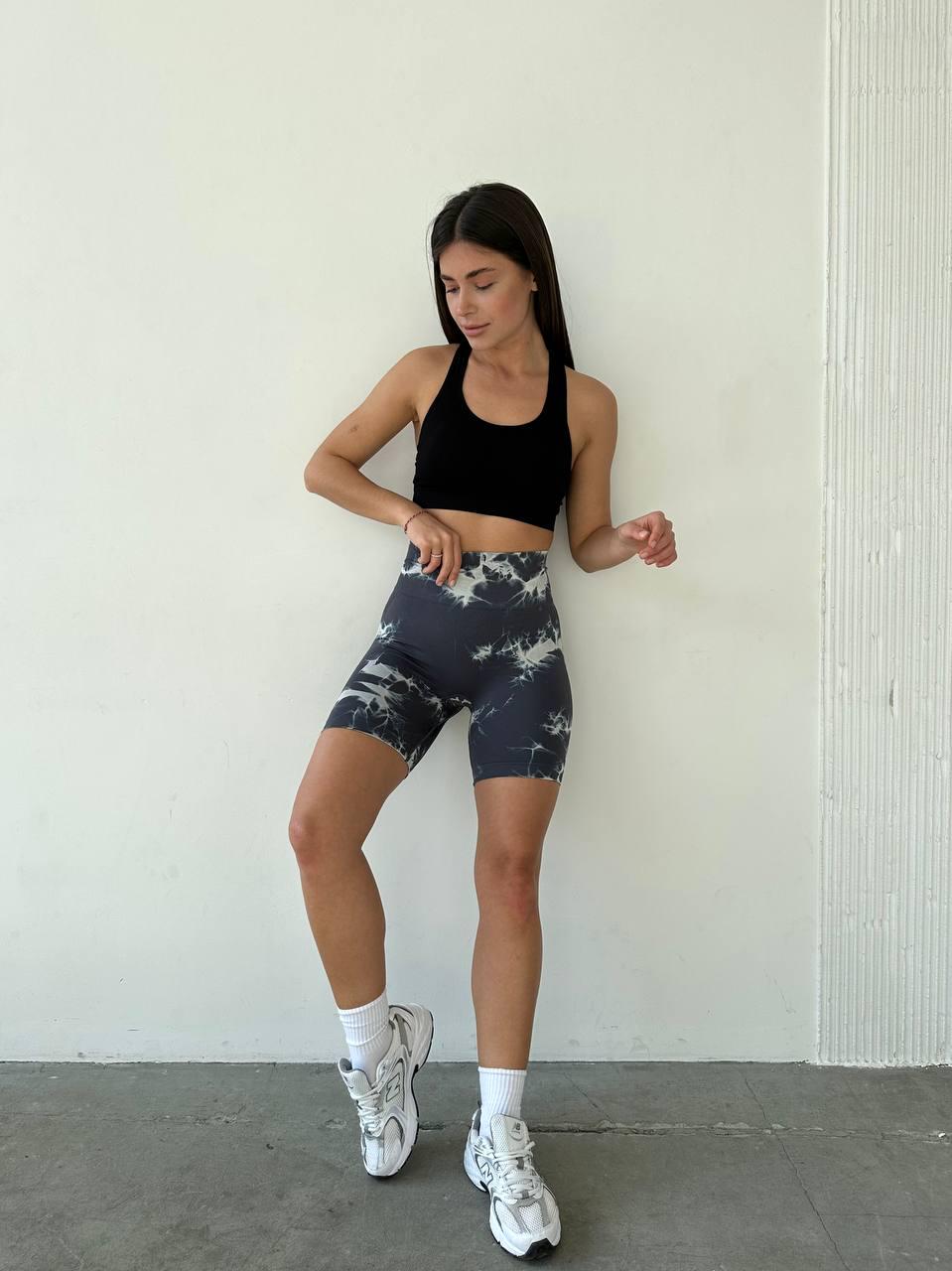 Велосипедки женские тай-дай Светло-серый (FS1722/3 M) - фото 6 Велосипедки женские тай-дай Светло-серый (FS1722/3 M) - фото 6