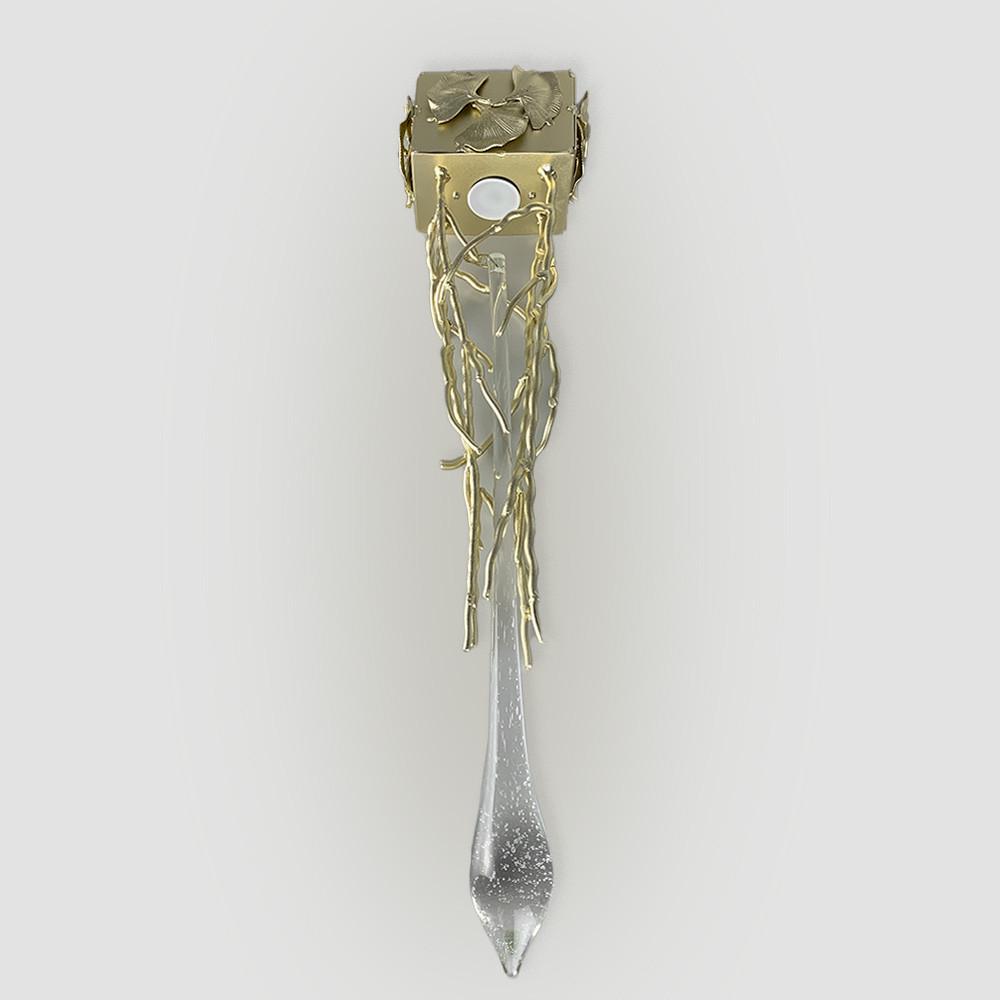 Бра удлиненные декоративные листики Сатин (WB 5057 SN)