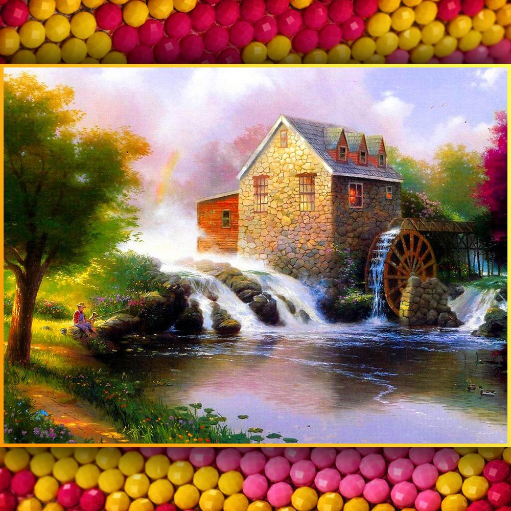 Алмазная Мозаика Emerald Craft Водная мельница 30x40 см (24886)