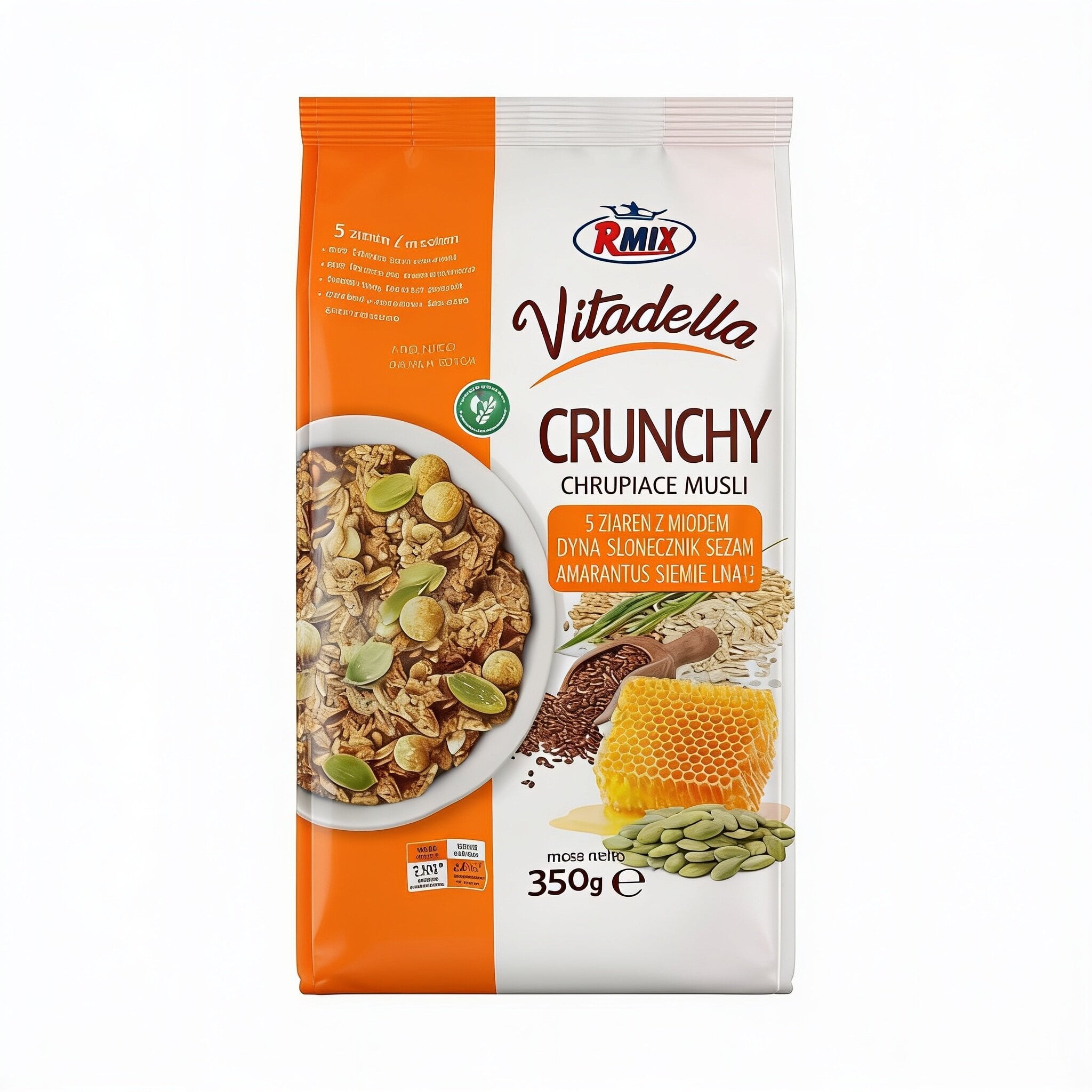 Кранчи овсяные Rmix с медом 350 г 24 шт.