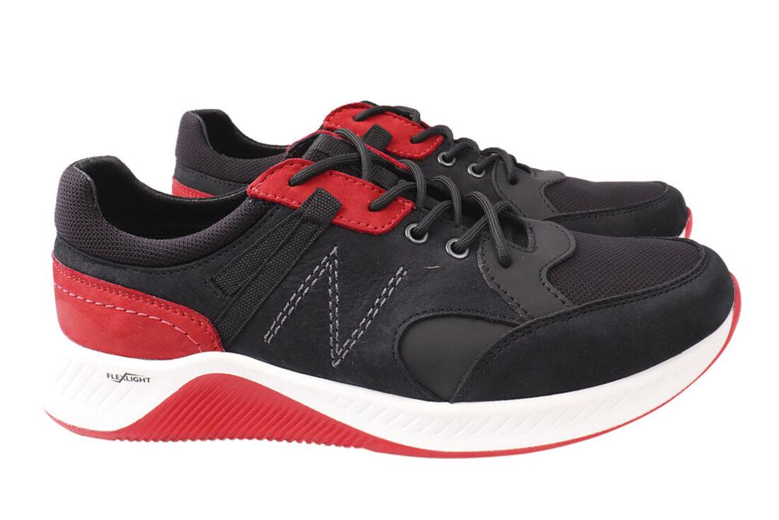 Кросівки чоловічі Konors зі шкіри-нубука на шнурівці р. 40 Чорний (526-21DTS) - фото 1 Кросівки чоловічі Konors зі шкіри-нубука на шнурівці р. 40 Чорний (526-21DTS) - фото 1