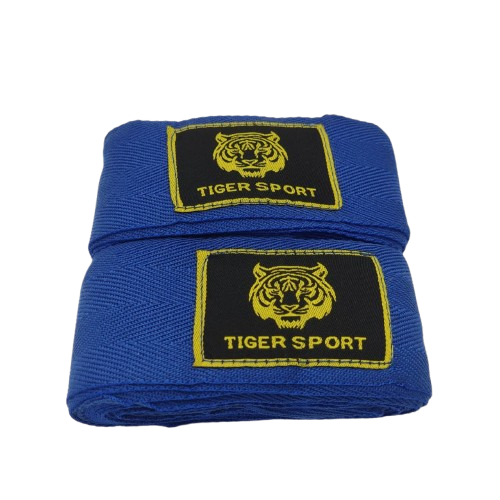 Бінт боксерський TigerSport 5 м бавовна Синій (151575)