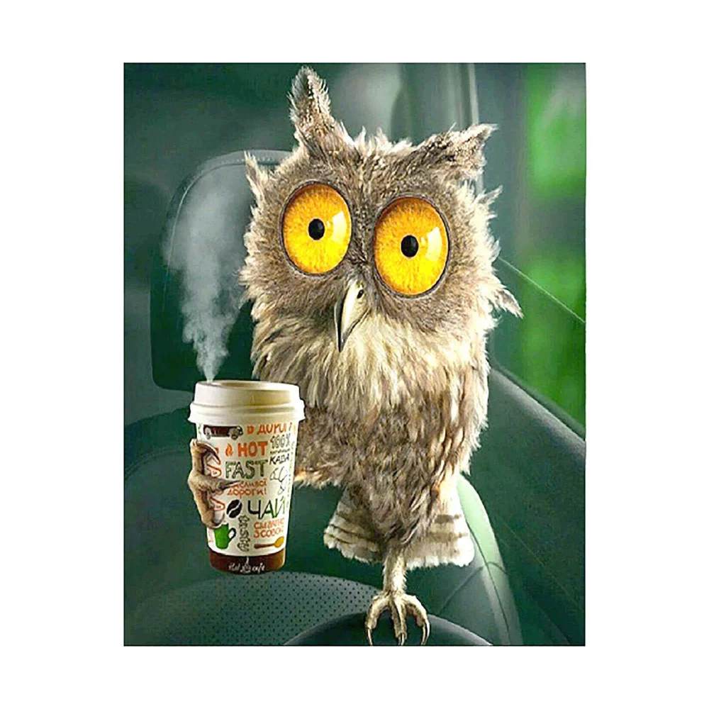 Алмазна мозаїка Strateg Птахи Бадьорий ранок 40х50 см полотно на підрамнику (FA40378-mt)