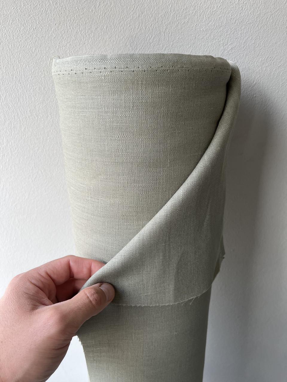 Тканина для скатертин LINEN PLUS 100% льон 143 см 138 Світло-оливковий - фото 8 Тканина для скатертин LINEN PLUS 100% льон 143 см 138 Світло-оливковий - фото 8