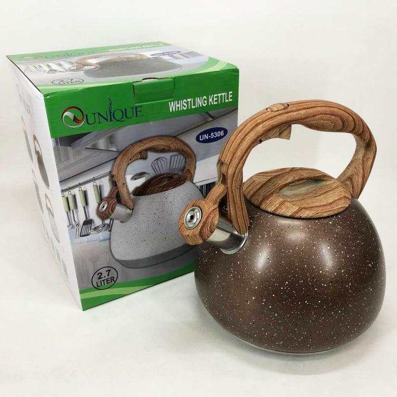 Чайник Unique UN-5306 со свистком 2,7 л Brown (tf5895) - фото 6 Чайник Unique UN-5306 со свистком 2,7 л Brown (tf5895) - фото 6