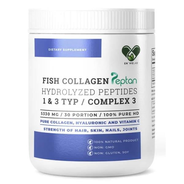 Коллаген Envie Lab Fish Collagen Complex 3 1&3 Type 160 г 30 порций Pure (000022284)