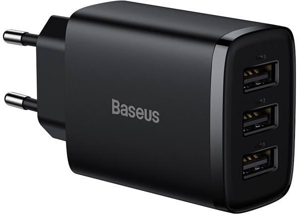 Сетевое зарядное устройство Baseus Compact 17W 3xUSB (10709196) - фото 1