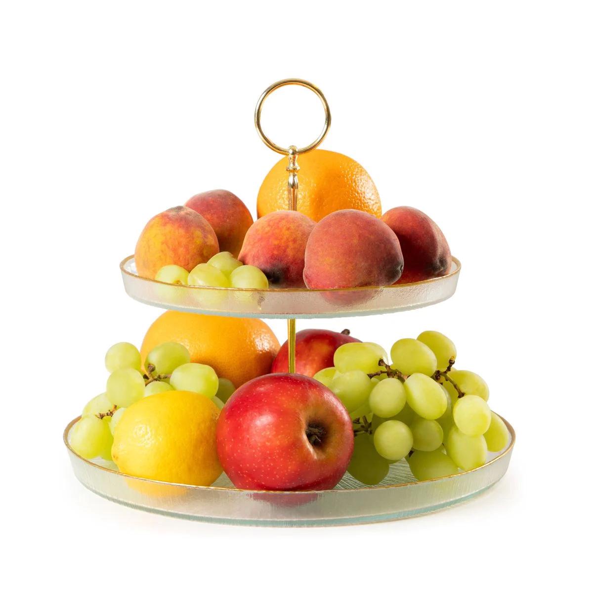 Блюдо сервировочное двухъярусное Homla MONZE 21/28 см Прозрачный (217720) - фото 5 Блюдо сервировочное двухъярусное Homla MONZE 21/28 см Прозрачный (217720) - фото 5