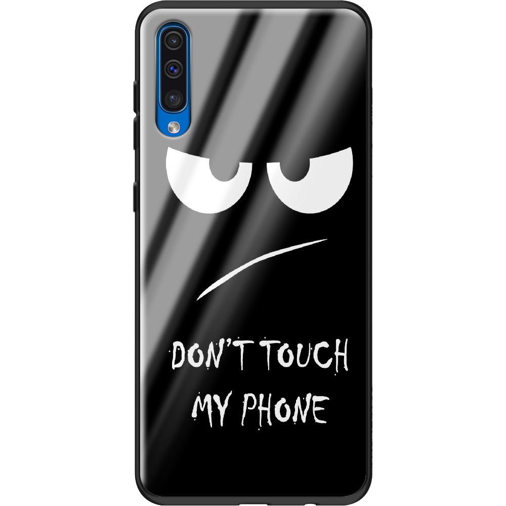 Чехол Boxface Samsung A505 Galaxy A50 Don't Touch my Phone Черный силикон со стеклом (36417-up535-37739)