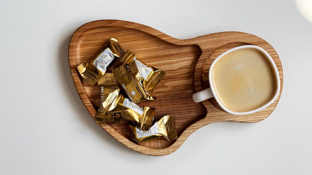 Подставка под чашку К кофе двухсекционная Ясень (WDB-39.1) - фото 3