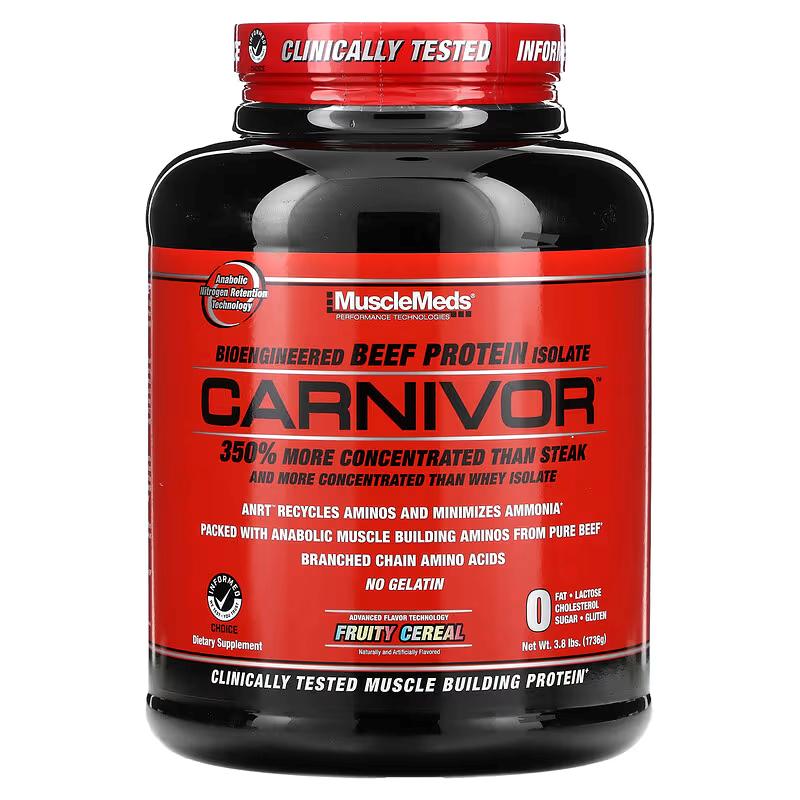 Протеин MuscleMeds Carnivor Bioengineered Beef Protein Isolate 1736 Fruity Cereal