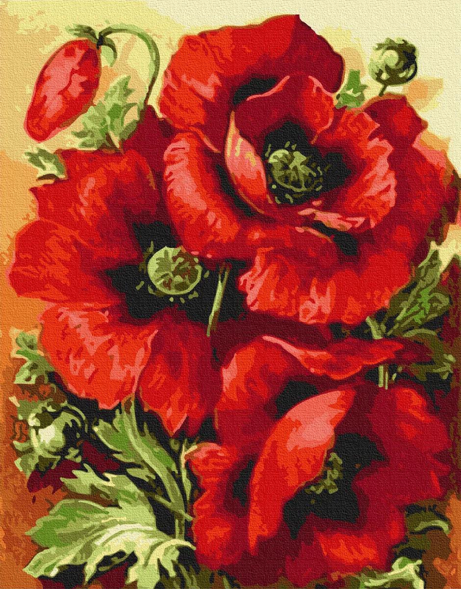 Картина по номерам Brushme Алые маки 40х50 см  (BRM7662)