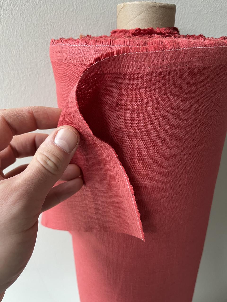 Тканина скатерна LINEN PLUS 100% льон 143 см 1584 Кораловий - фото 3 Тканина скатерна LINEN PLUS 100% льон 143 см 1584 Кораловий - фото 3