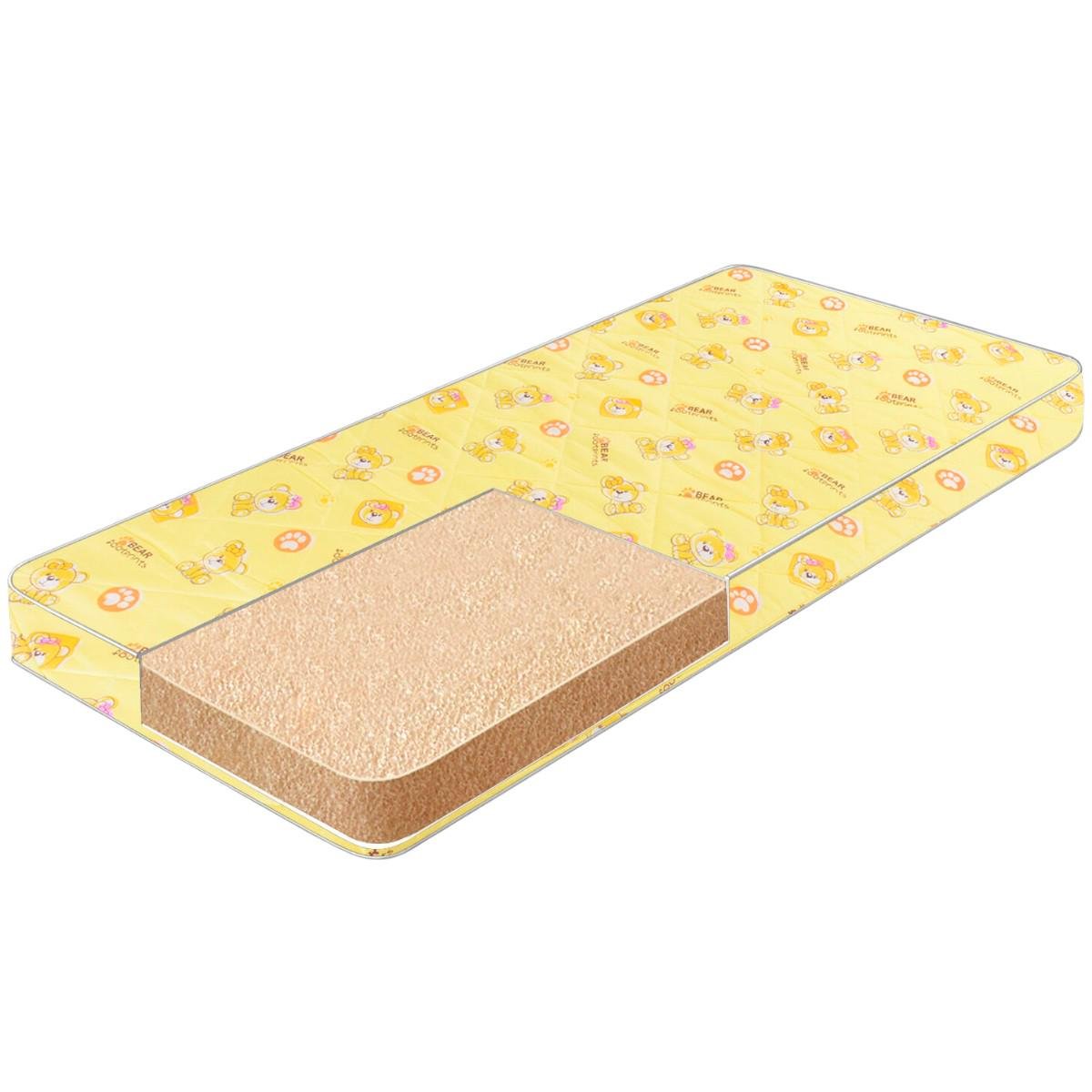 Матрац дитячий Homefort Сліди ведмедика 120х60 см Жовтий (1112312)