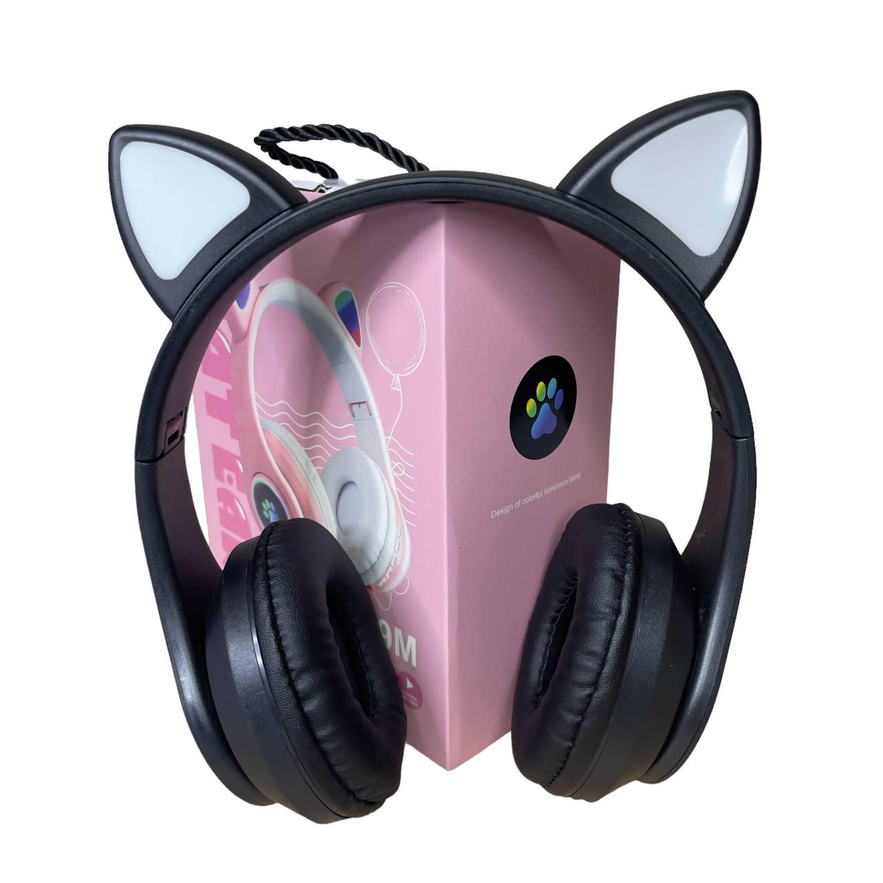 Навушники дитячі Cat Ear В39М підсвічування/FM-радіо/MicroSD/Bluetooth Чорний - фото 12