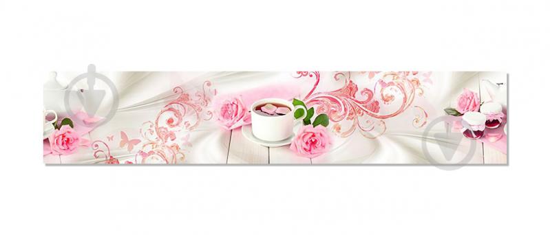Скинали на кухню Zatarga «Чайная роза» 600х3000 мм виниловая 3Д наклейка кухонный фартук самоклеящаяся - фото 7
