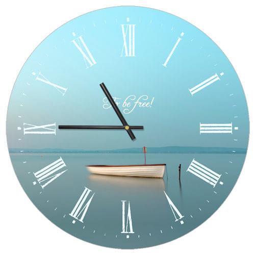 Часы настенные круглые Presentville Лодка 36 см (CHR P 15M013)