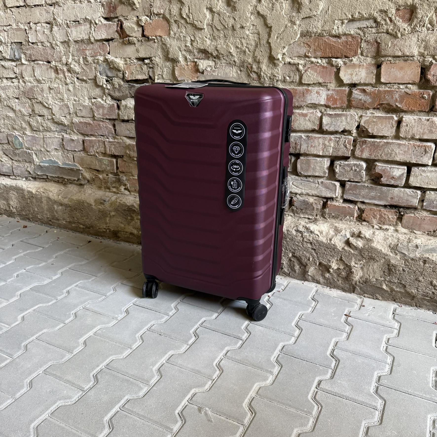 Чемодан Wings PEA01 дорожный L Бордовый (26557308) - фото 4