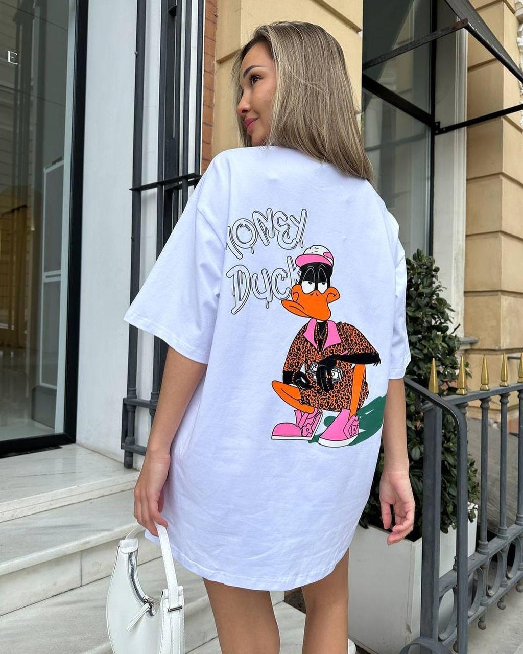 Футболка женская с принтом Pin-000-354 повседневная S Белый (2664082542)