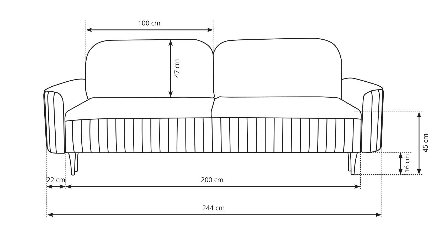 Диван раскладной Perfect Home Vena из натурального дерева/ДСП/ткани Velluto 10 Зеленый (49724) - фото 9