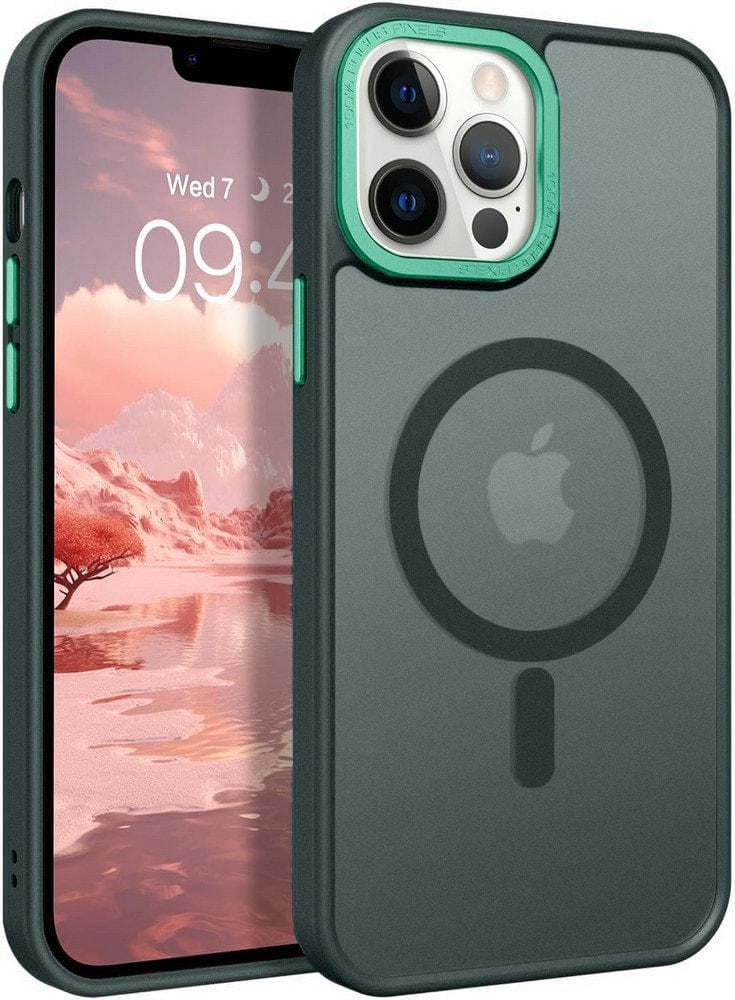 Противоударный чехол Space MagSafe iPhone 15 Pro Max (матовый) Green (37931-08)