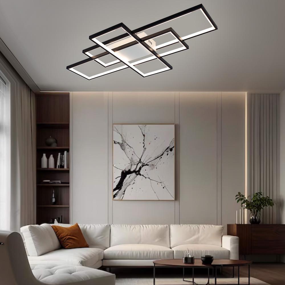 Люстра-смарт світлодіодна ESLLSE SVEN 3S 110 Вт 900x500x80 мм Чорно-білий (141-10553-01) - фото 7 Люстра-смарт світлодіодна ESLLSE SVEN 3S 110 Вт 900x500x80 мм Чорно-білий (141-10553-01) - фото 7