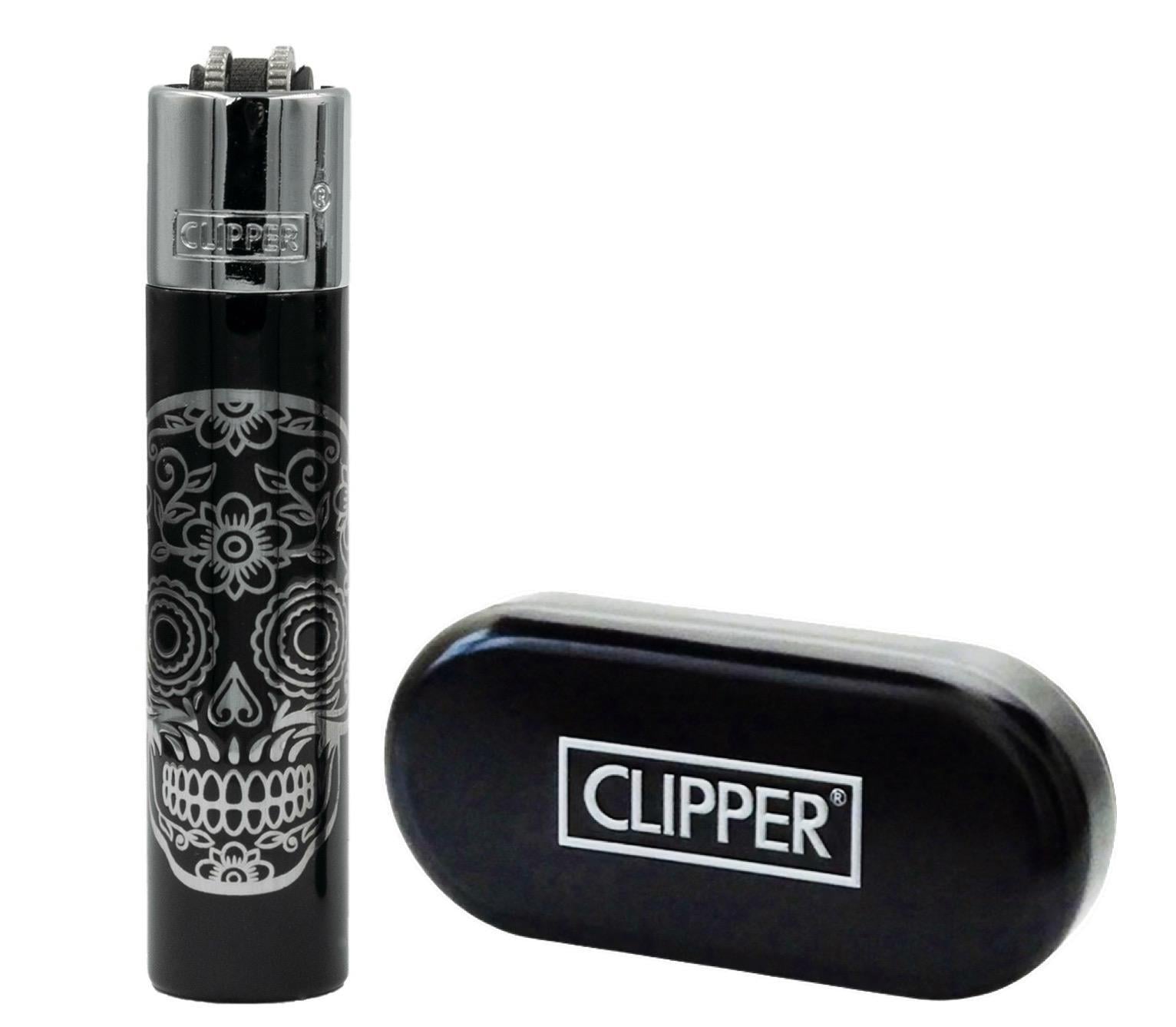 Зажигалка Clipper metal Mexican Skulls