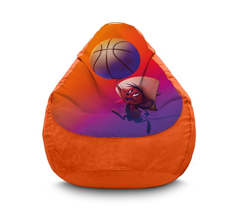 Кресло мешок iPuff Space Jam Sniffles Флок XXL 90х125 см Оранжевый