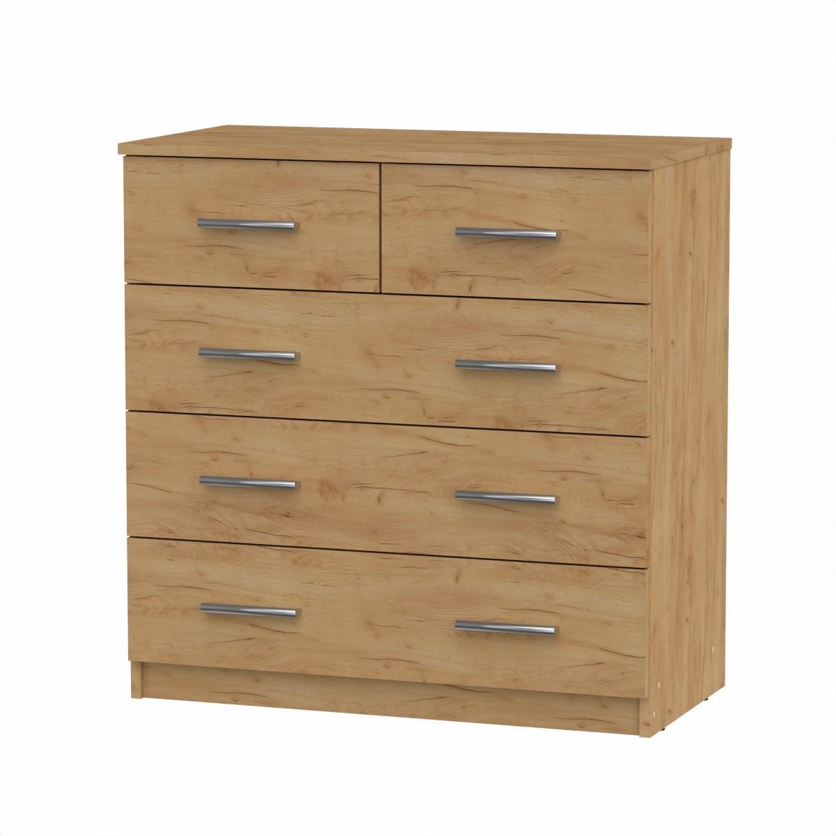 Комод Компаніт 2+3 81х42х83 см Дуб крафт золотий (25398971)