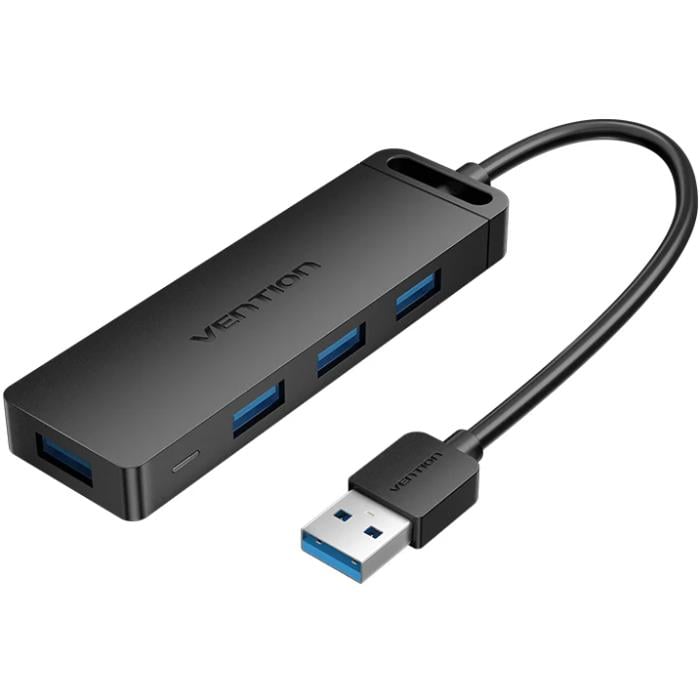 USB-хаб Vention USB 3.0 to 4xUSB-A 3.0 5Gbps Black (CHLBB-SCB)