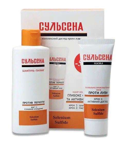 Набір Сульсена Шампунь-пілінг 150 мл проти лупи/Паста 1% 40 мл