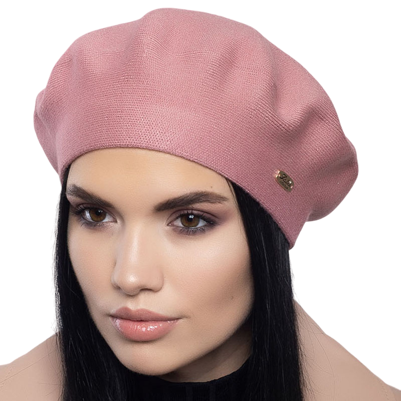 Берет женский Leks Клеопатра двойной шерстяной Розовый рассвет (129038)